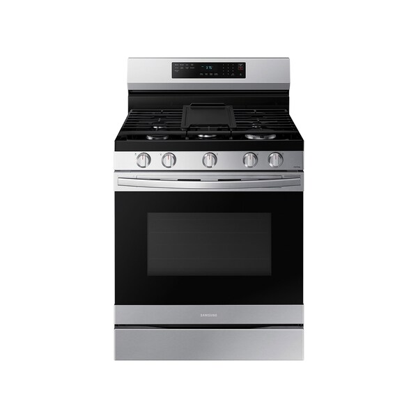 Samsung Smart Wi-Fi Enabled 6.0 cu. ft. Gas Range with No-Preheat Air Fry & Convection in Stainless Steel NX60A6511SS - main